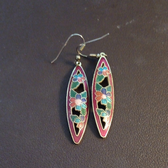 Jewelry - Floral Enamel Earrings